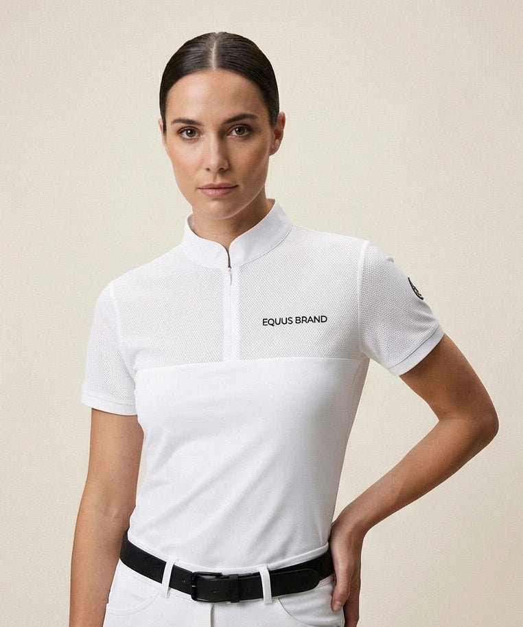 Polo da concorso equitazione donna “Maya” – Bianca - immagine 4