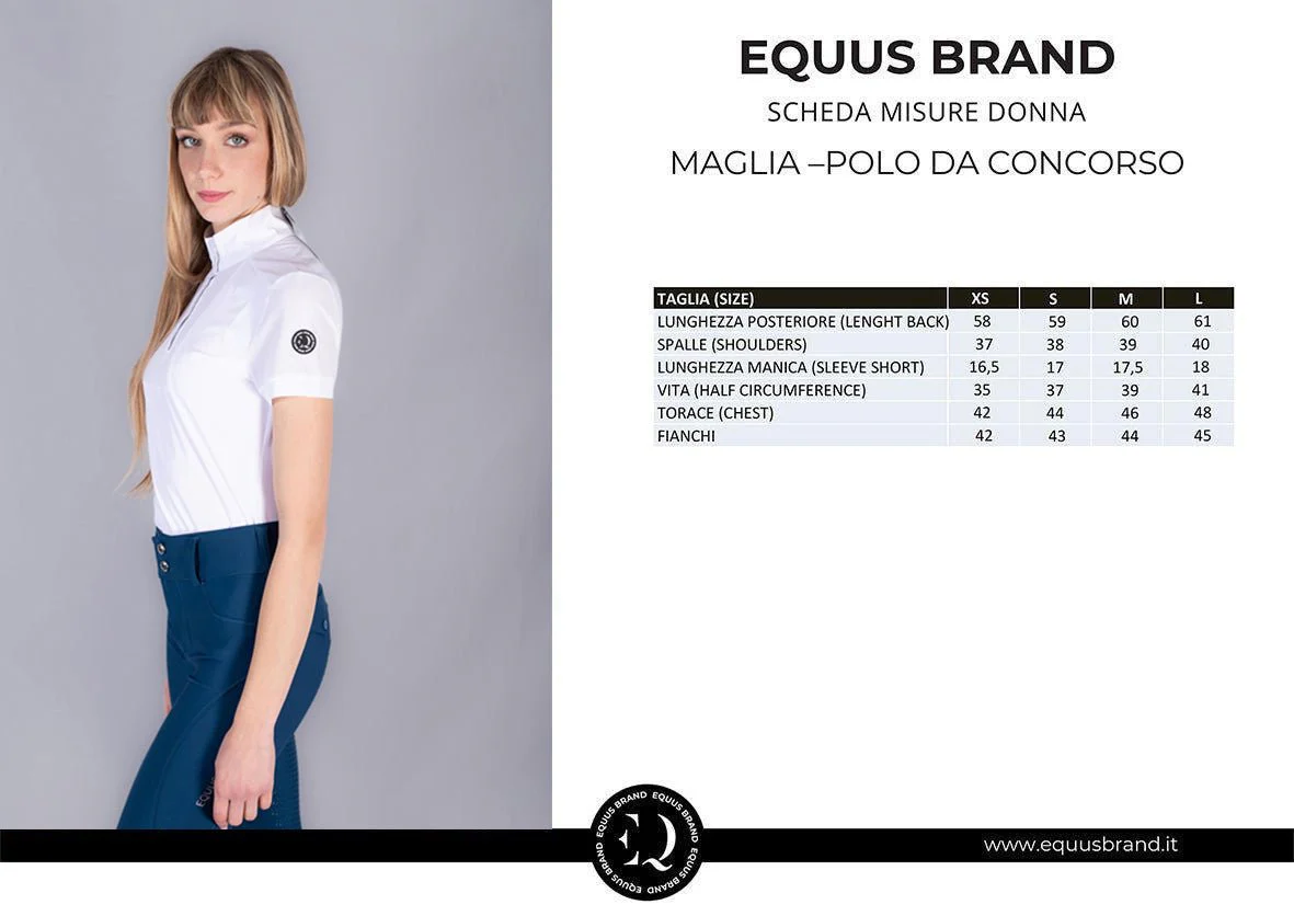 Polo da concorso equitazione donna “Maya” – Bianca - immagine 5