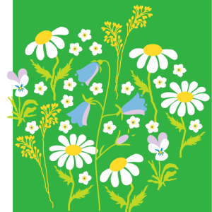 Abito smanicato da donna Fiori verde Summer Days