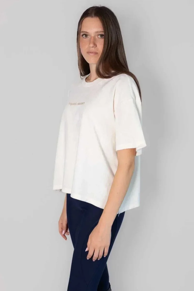 T-SHIRT SPUGNA AVANAT-Shirt in tessuto spugna Avana Oversize | Sostenibile e Moderna - immagine 3
